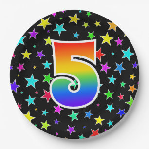 5. Veranstaltung: Bold, Fun, Colorful Rainbow 5 Pappteller