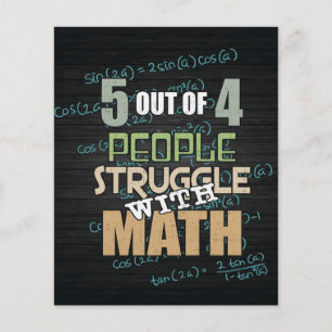 5 von 4 haben Probleme mit Mathe Geschenk für Ma Flyer