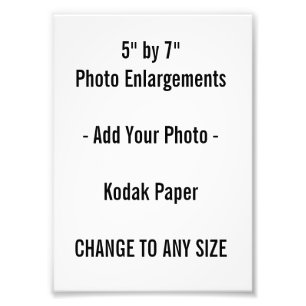 5 von 7 Zoll KODAK Foto Erweiterung