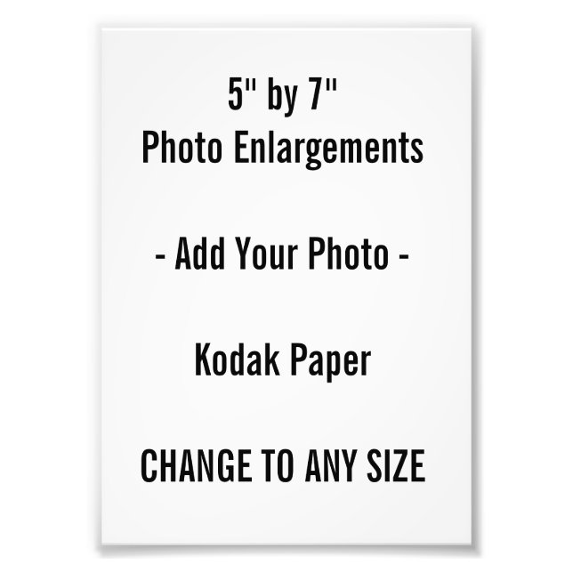 5 von 7 Zoll KODAK Foto Erweiterung (Vorne)