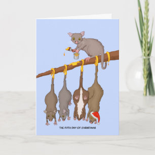 5. Weihnachtsfeiertag (5 Goldene Ringe) Karte