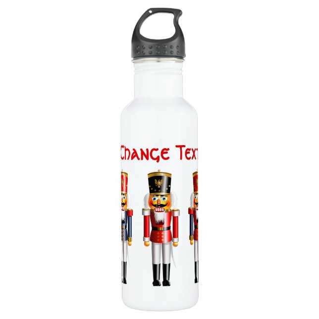 5 Weihnachtsnussknacker-Spielzeug-Soldaten Trinkflasche (Vorderseite)