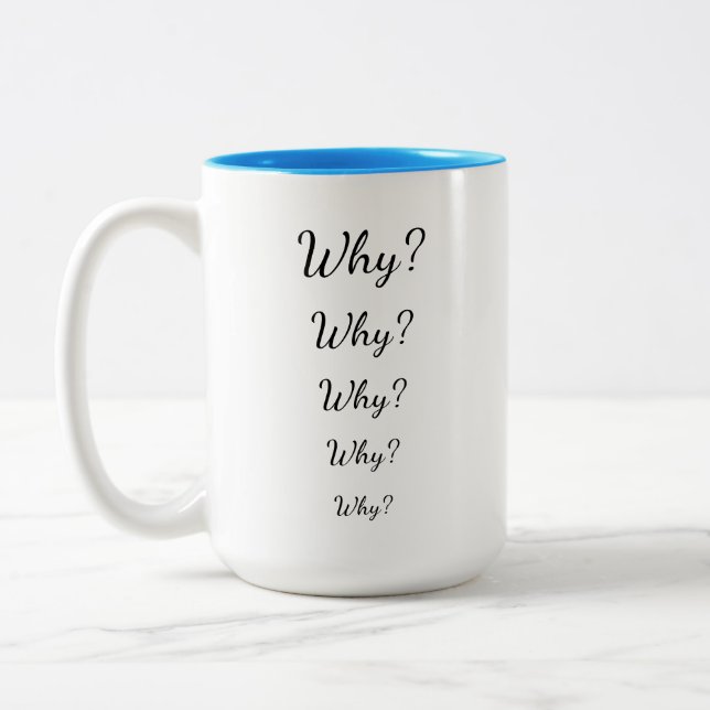 5 Whys von UX Zweifarbige Tasse (Links)