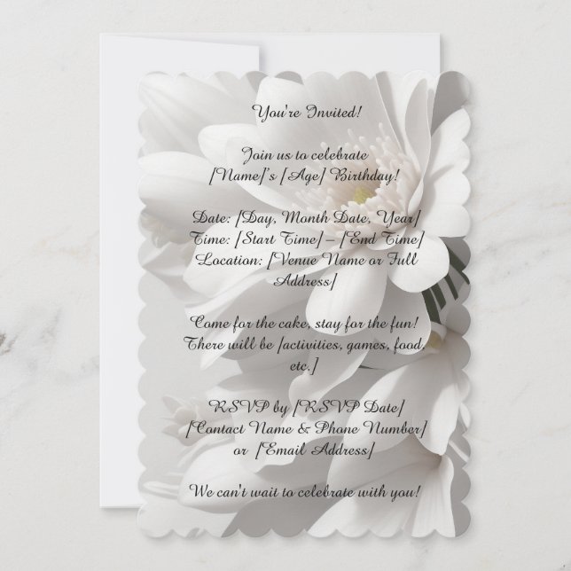 5' x 7' Birthday Invitation Card (mit Umschlag) Einladung (Vorderseite)