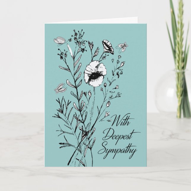 5 x 7 Carte de Sympathie pliée (Devant)