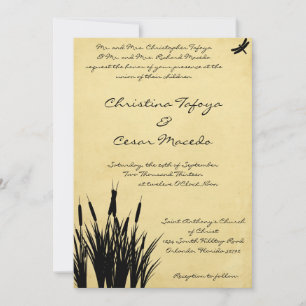 5 x 7 Faire-part de mariage Cattelle/Dragonfly Sil