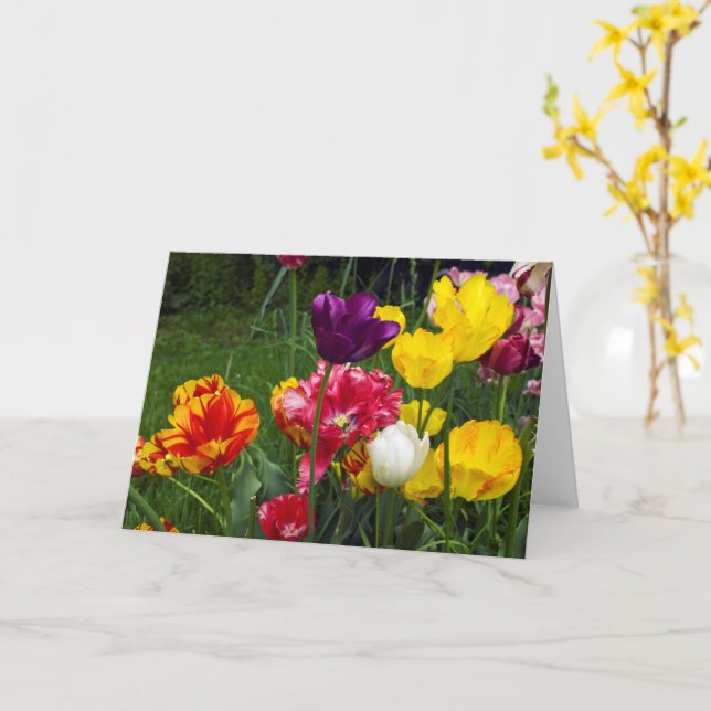 5" x 7" geklappte Grußkarte Karte (Gelbe Blume)