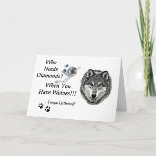 5" x 7" Grußkarte - Wolf Mtn Heiligtum Karte