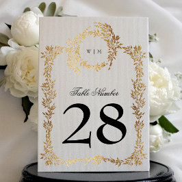 5 x 7 Monogram Wappen Classic Wedding Tischnummern