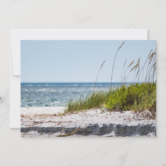 5 x 7 Strandlandschaft Blank Grußkarte Dankeskarte (Vorderseite)