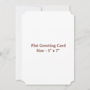 5" x 7" Ticket Klapp-Grußkarte Karte