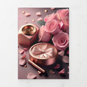 5" x 7" Trifold-Falzbrief-Einladung Dreifach Gefaltete Einladung