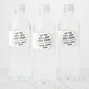 5 x Étiquettes de bouteille d'eau 25% DE BON Prix 