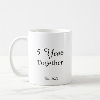 5 Year Anniversary Mug – First Wedding Anniversary