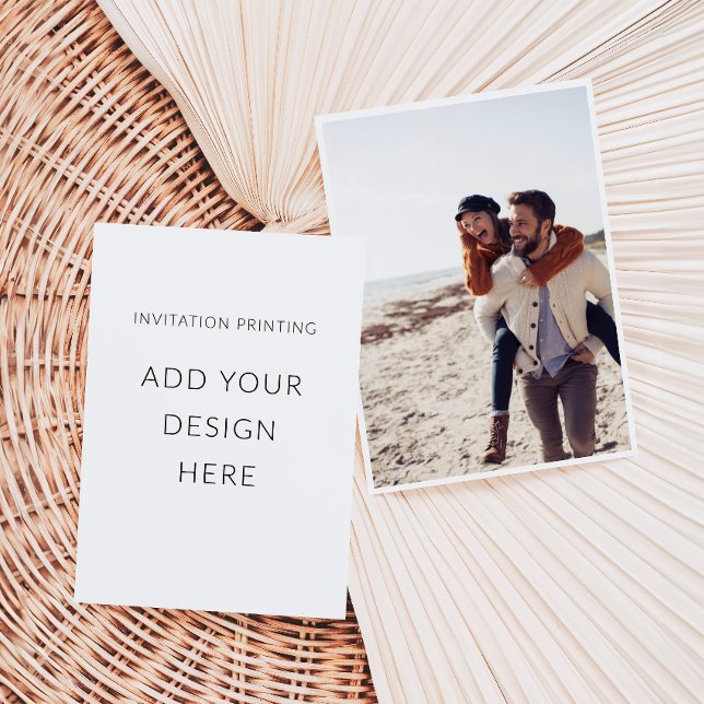 5 Zoll x 7 Zoll Portrait Foto Einladung zum Drucke (Wedding Photo Invitation Printing )