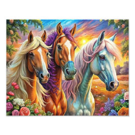 5D Diamond Painting Kit Pferdedesign Wandkunst Fotodruck