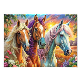 5D Diamond Painting Kit Pferdedesign Wandkunst Fotodruck