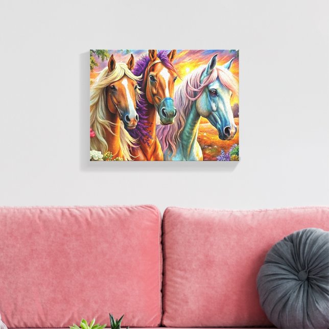 5D Diamond Painting Kit Pferdedesign Wandkunst Leinwanddruck (Insitu (Wohnzimmer))