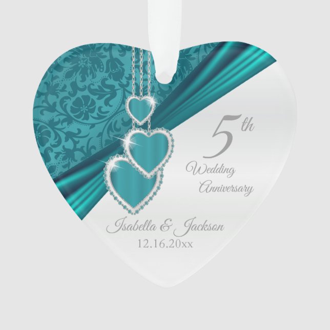 5e anniversaire de l'Mariage turquoise (devant)