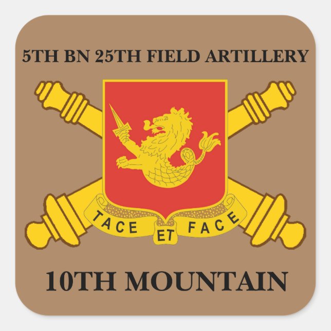 5E BN 25E ARTILLERIE DE CHAMP 10E STICKERS DE MONT (Devant)