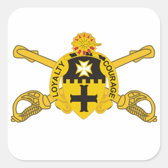 5E CAVALRY RÉGIMENT STICKERS DE SABRES DUI/CROSSEE (Devant)