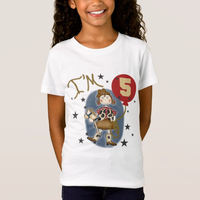 5e Cowgirl Tshirts et cadeaux d'anniversaire (Devant)