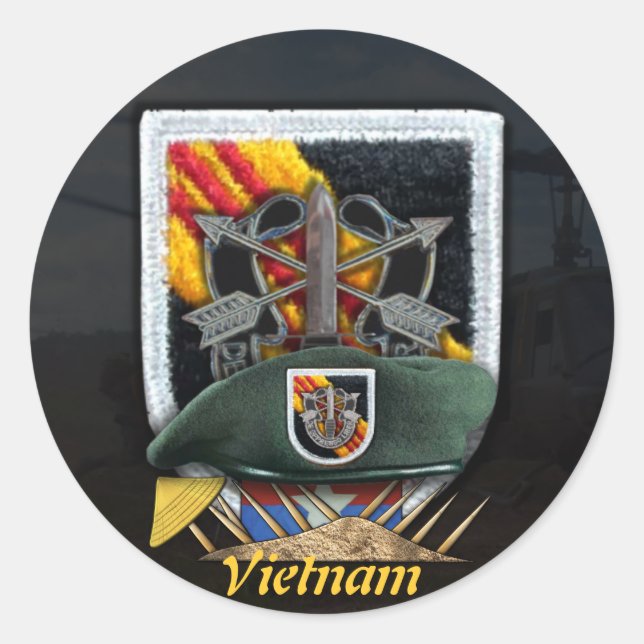 5e forces spéciales Green Berets flash nam Sticker (Devant)