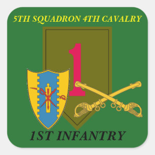 5ème AUTOCOLLANTS d'INFANTERIE de 4ème CAVALERIE