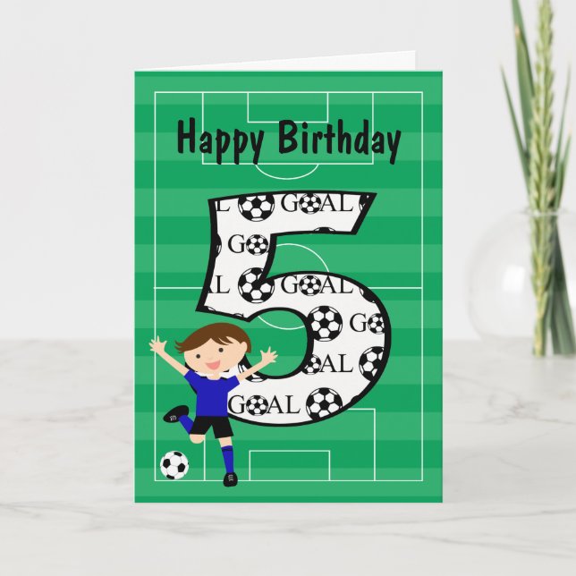 5ème Carte bleue et noire d'anniversaire du (Devant)