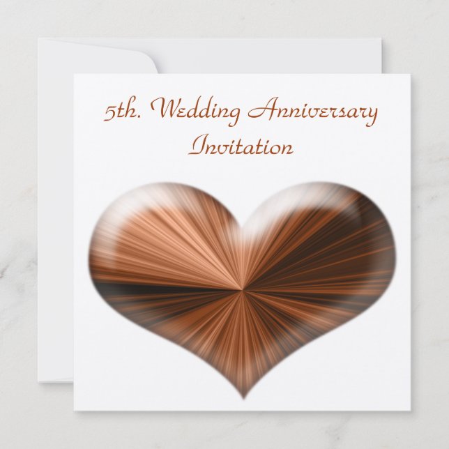 5ème. Invitation à l'anniversaire du mariage (Devant)