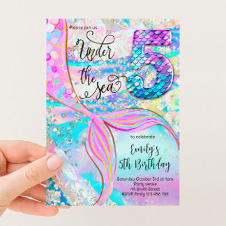 5ème Invitation d'anniversaire de la Sirène sous l