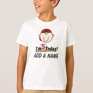 5ème T-shirt personnalisé d'anniversaire de