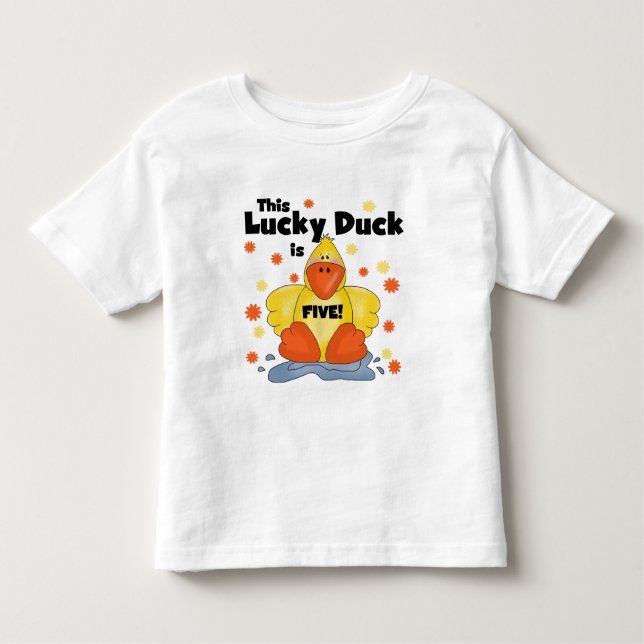 5èmes T-shirts et cadeaux d'anniversaire de canard (Devant)