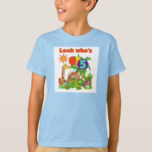 5èmes T-shirts et cadeaux d'anniversaire de safari