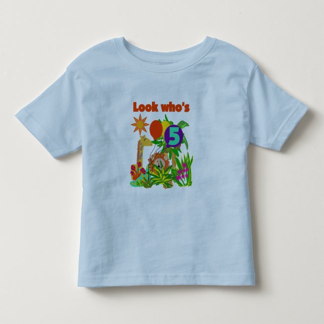 5èmes T-shirts et cadeaux d'anniversaire de safari (Devant)