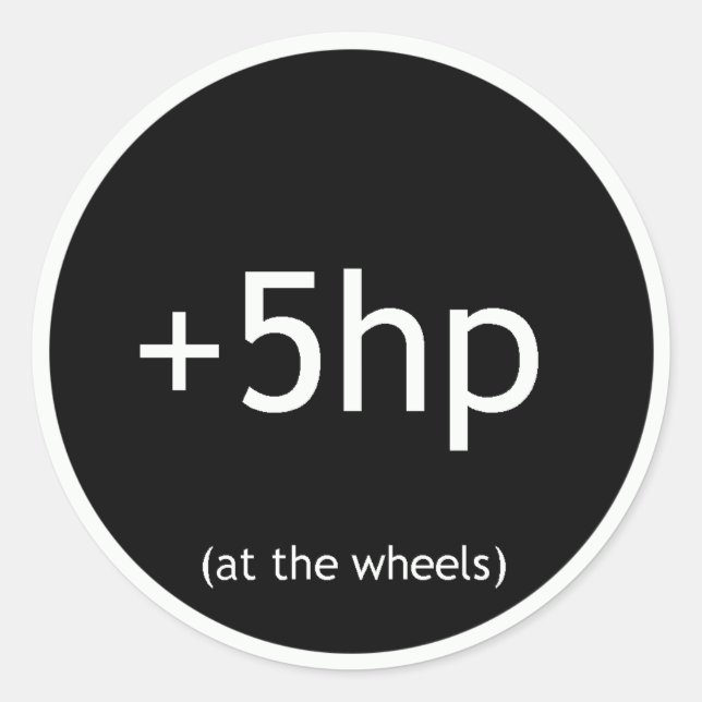 +5HP RUNDER AUFKLEBER (Vorderseite)