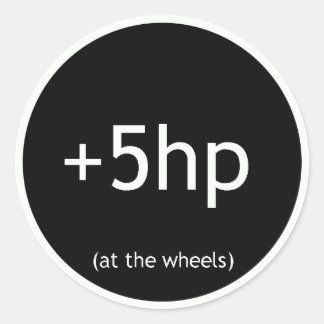 +5HP RUNDER AUFKLEBER