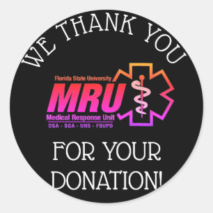 5K/événement don merci autocollants