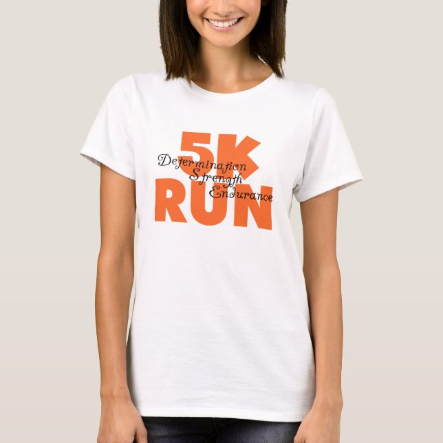 5K Run Orange T-Shirt (Vorderseite)