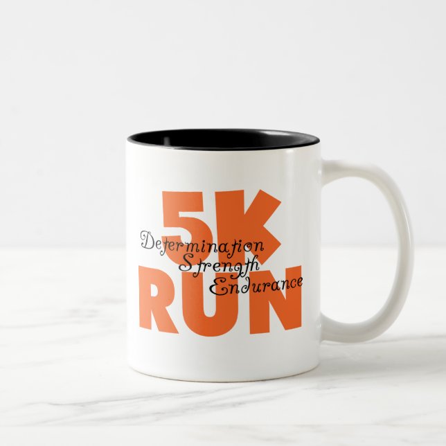 5K Run Orange Zweifarbige Tasse (Rechts)