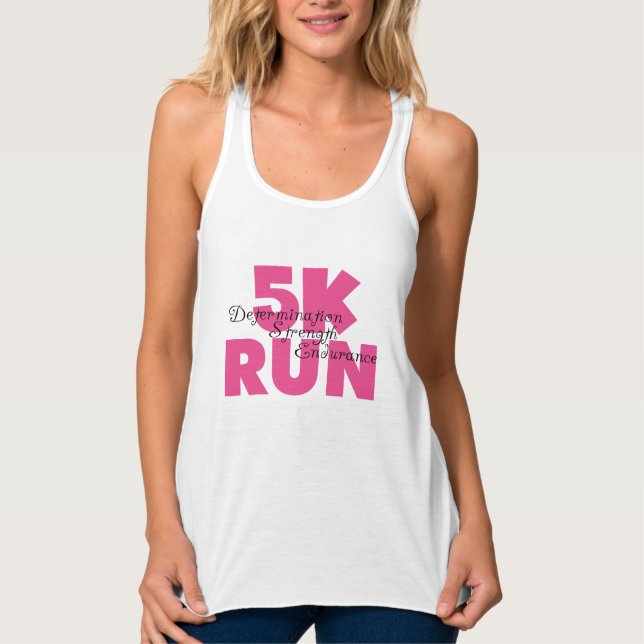 5K Run Pink Tank Top (Vorderseite)
