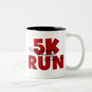 5K Run Red Zweifarbige Tasse