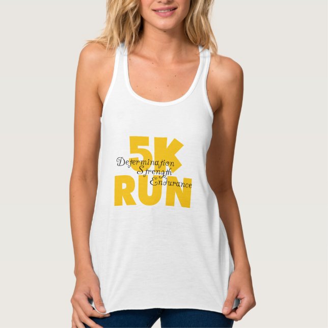 5K Run Yellow Tank Top (Vorderseite)
