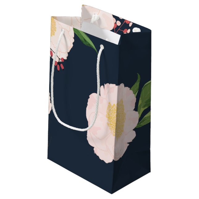 5lx3wx8.5h Petit sac cadeau bébé Cosmos rose sur N (Dos Angle)