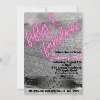 5O & Fabuous Einladung