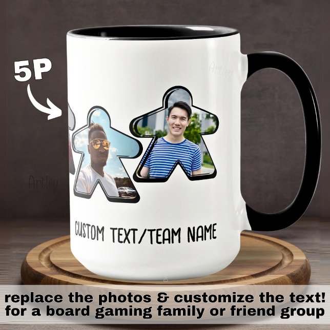 5P Custom Foto Meepe Board Game Group Tasse (Von Creator hochgeladen)