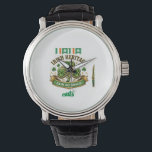 5Shamrock Luck Celebration Logo design Armbanduhr<br><div class="desc">festive green shamrock design celebrating Irish luck and St. Patrick’s Day spirit. Perfect for t-shirts, mugs, and party gifts.</div>