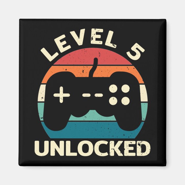 5th Birthday Level 5 Unlocked Magnet (Vorne)