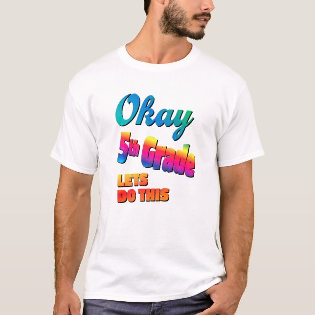 5th Grad Lets Do This Rainbow Teacher Boys G T-Shirt (Vorderseite)