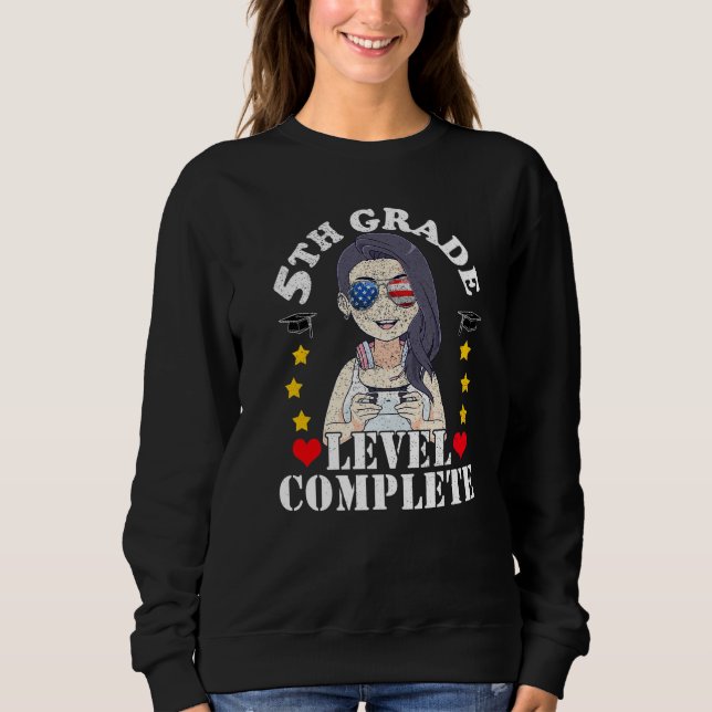 5th Grade Abschluss 2022 Girl Sunglasses Amerikani Sweatshirt (Vorderseite)